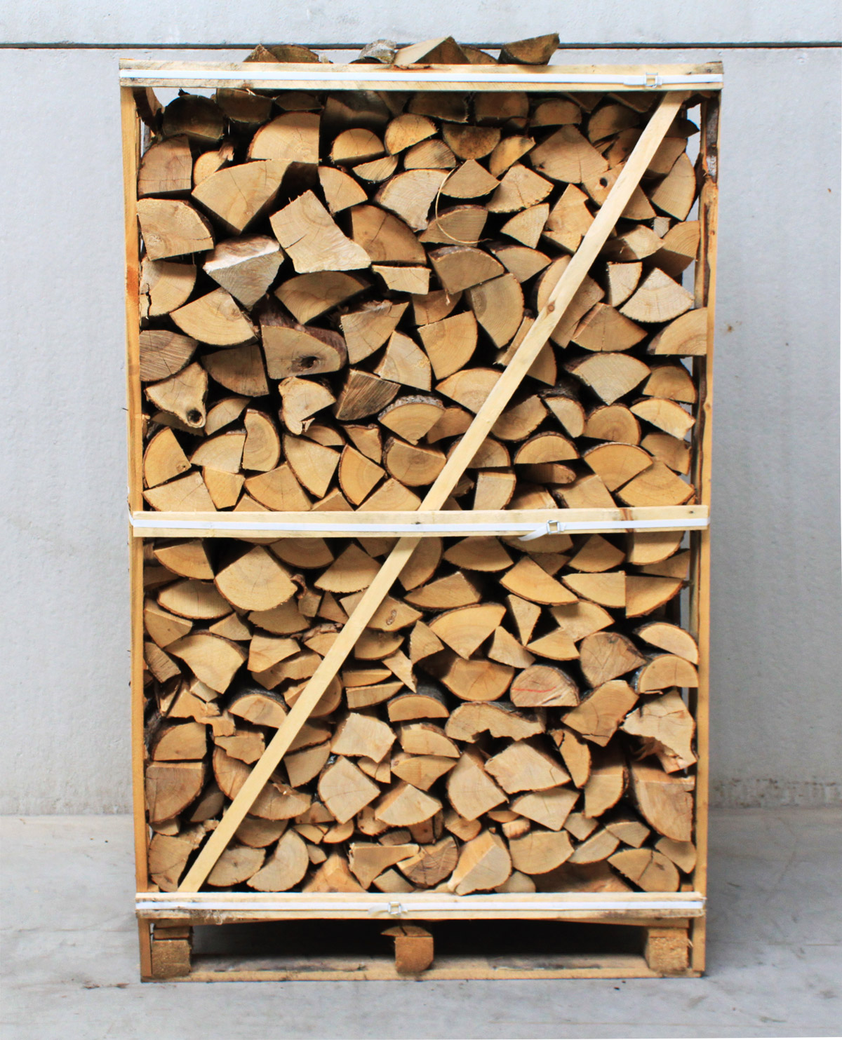 Box 2,5 stères 50cm bois de chauffage sec - palette de bois coupé